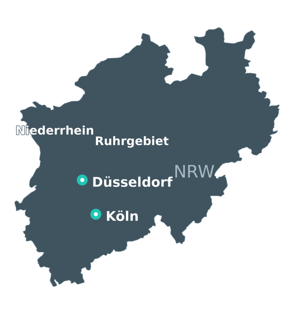 Einsatzgebiet Nordrhein-Westfalen mit Düsseldorf und Köln